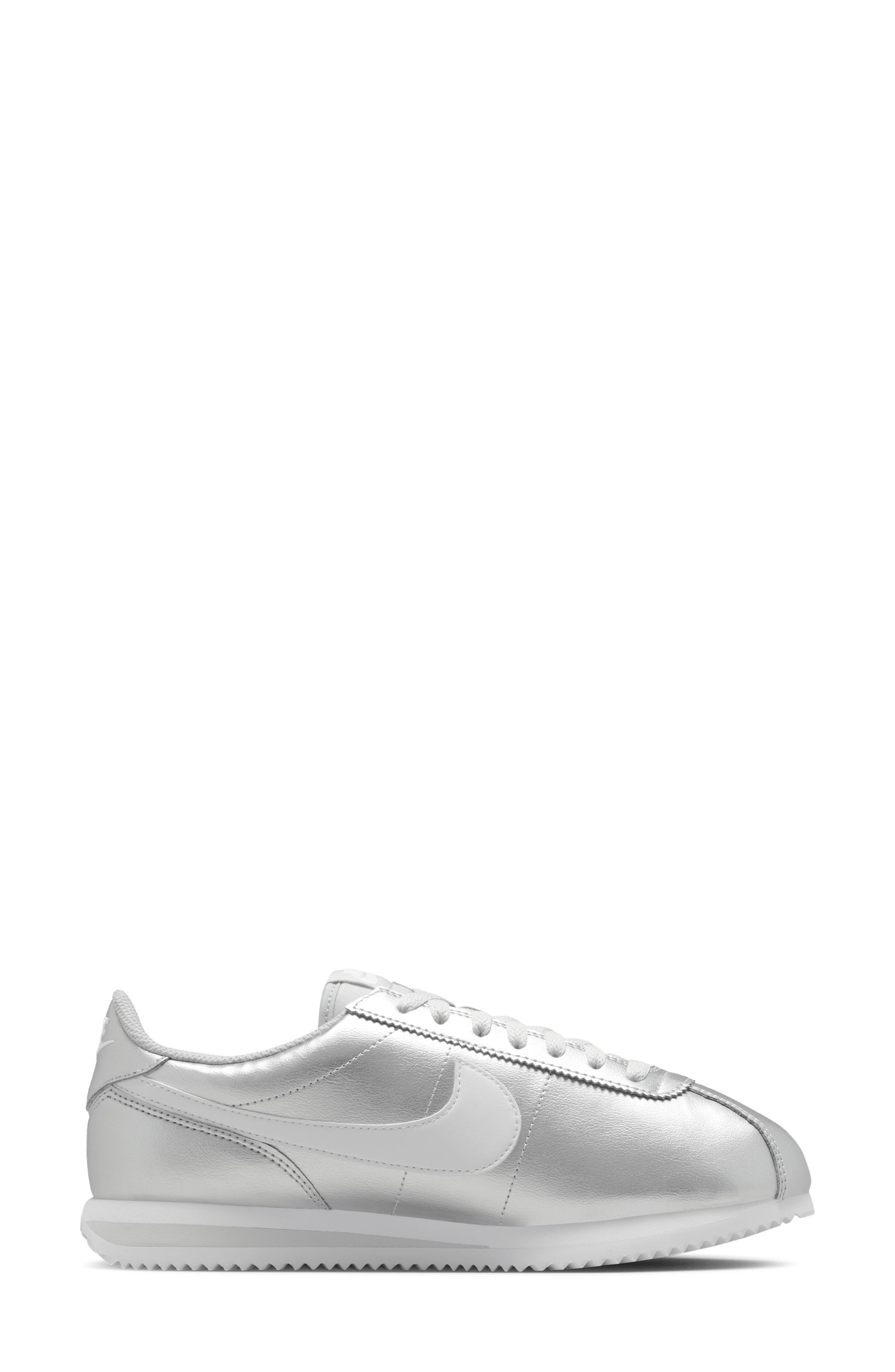 Nike Cortez Sneaker, Alternate, color, Metallic Silver/ Grey/ White