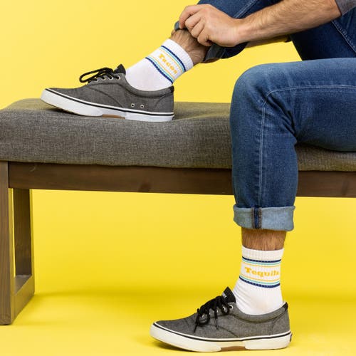 Totalee Gift Tacos/tequila Socks Cotton White In Multi