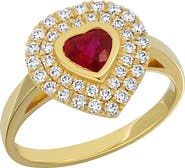 Bony Levy El Mar Ruby Heart & Diamond Ring (Nordstrom Exclusive)