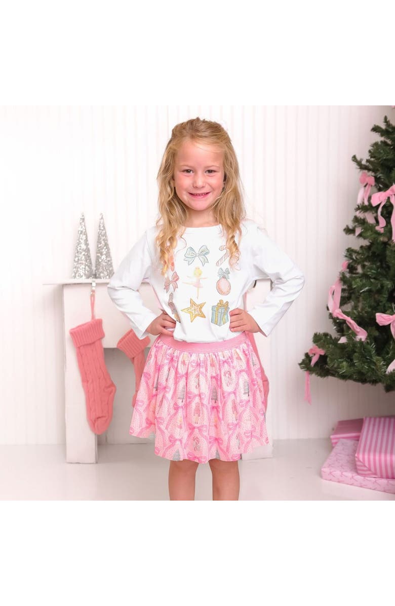 Sweet Wink Nutcracker Cutie Christmas Long Sleeve Shirt, Alternate, color, White