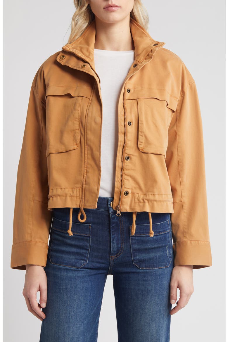 Crop Utility Jacket, Main, color, TAN SUGAR