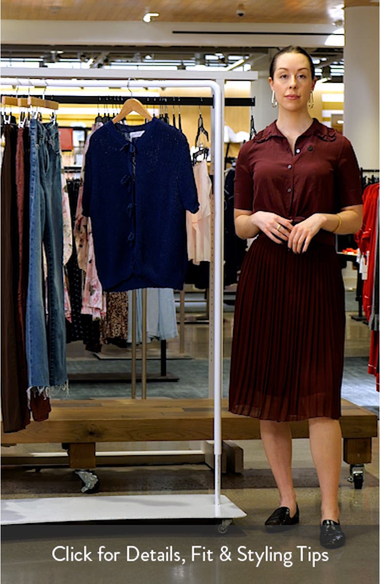 Gemma Bow Accent Short Sleeve Cardigan, sales video thumbnail