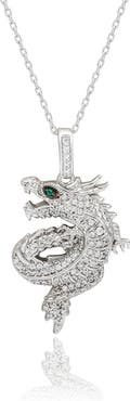 SUZY LEVIAN Pavé Cubic Zirconia Dragon Pendant Necklace
