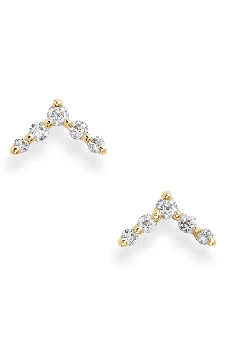Bony Levy Chevron Diamond Stud Earrings, Main, color, 