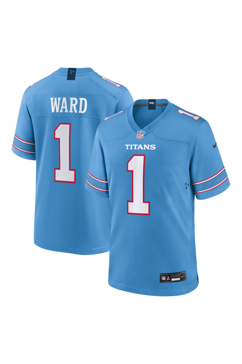 Men's Nike Cameron Ward Light Blue Tennessee Titans Game Jersey, Main, color, Light Blue