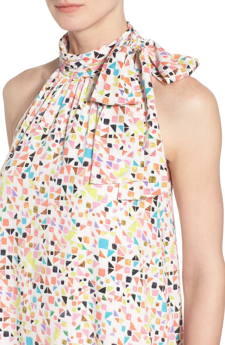 CeCe 'Candy Gems' Print Tie Neck Shift Dress, Alternate, color, 