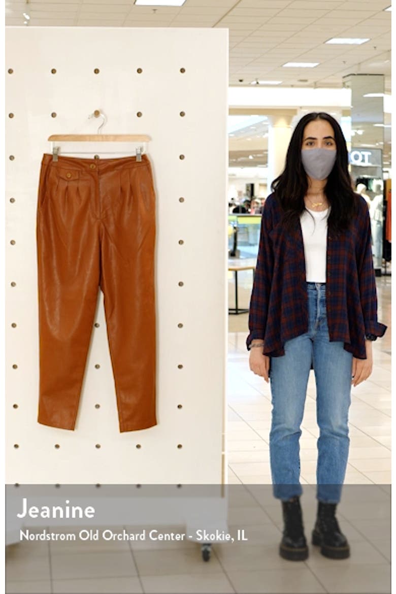 Faux Leather Pleated Trousers video
