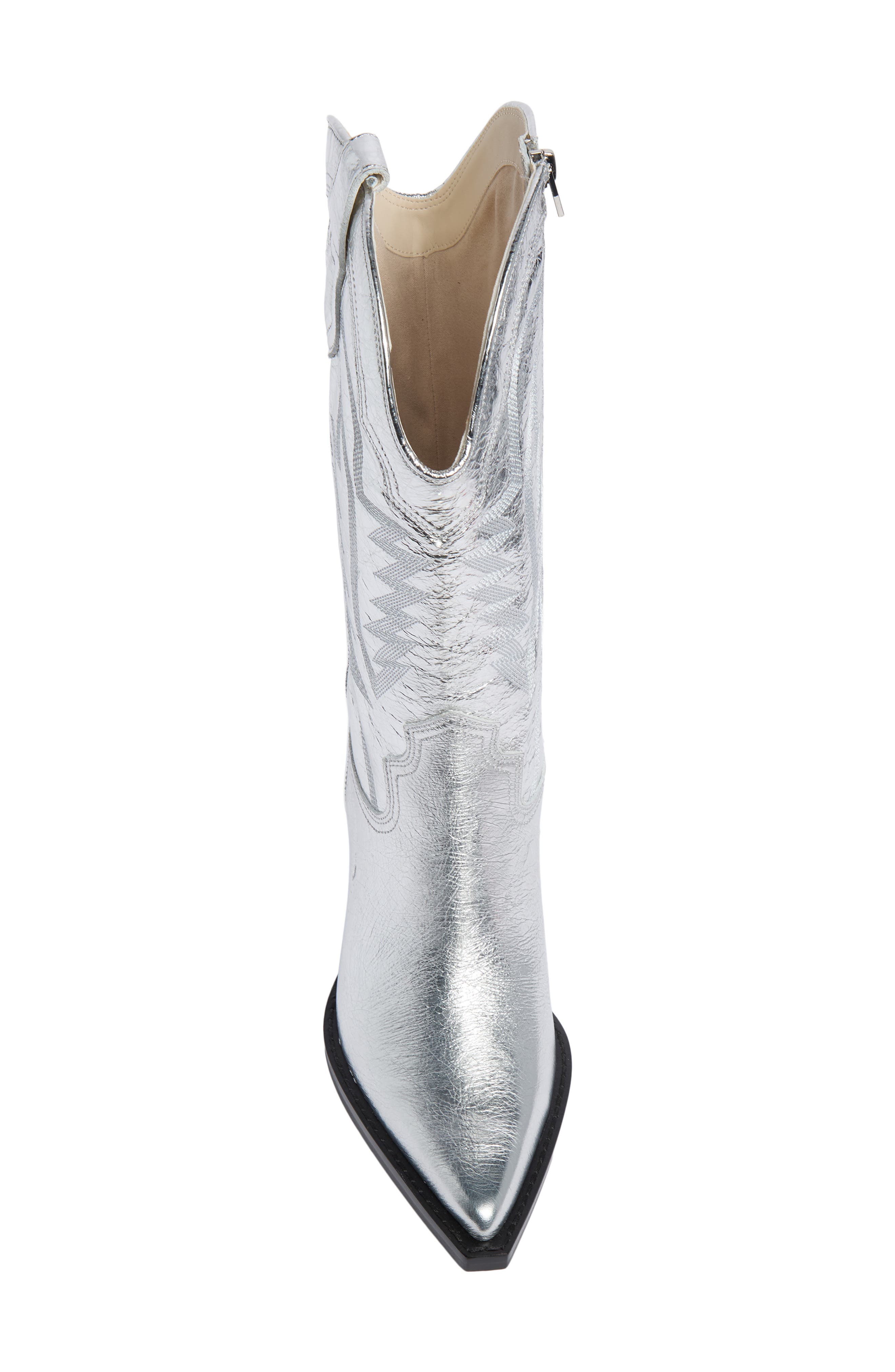 Dolce Vita Ryland Western Boot, Alternate, color, Silver