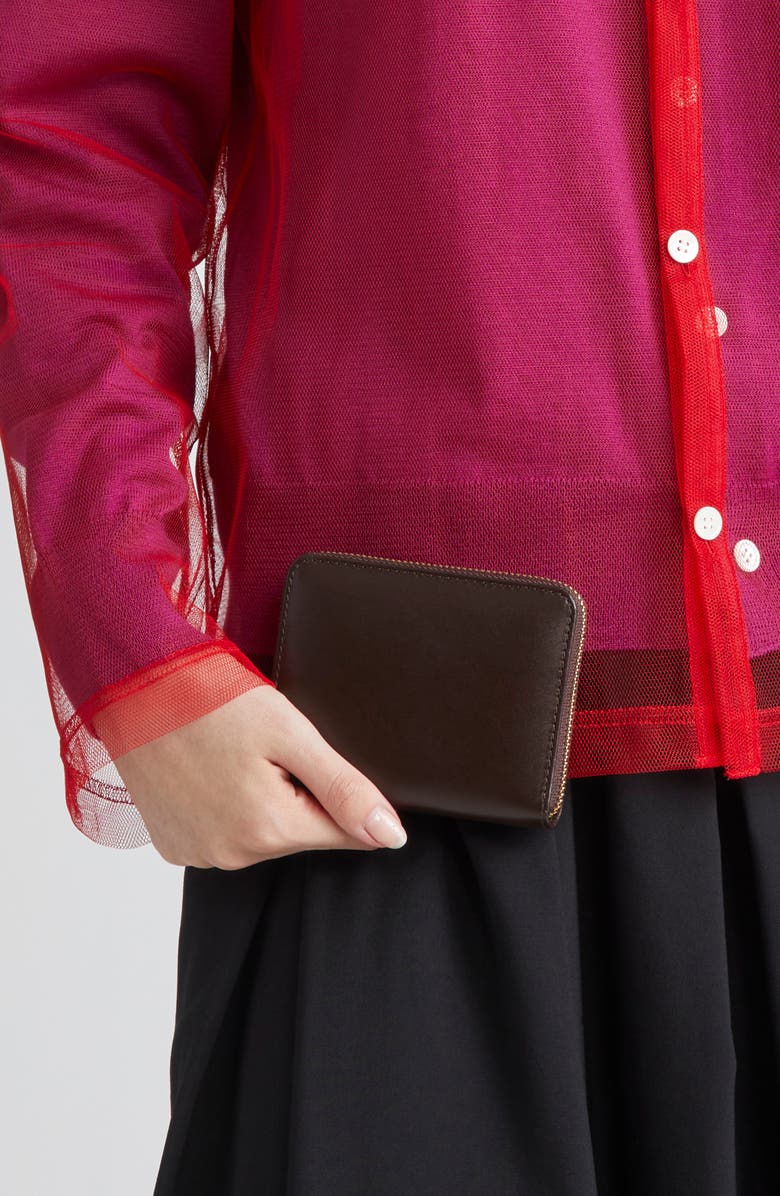 Comme des Garçons Wallets Classic Leather Zip Accordion Wallet, Alternate, color, Brown