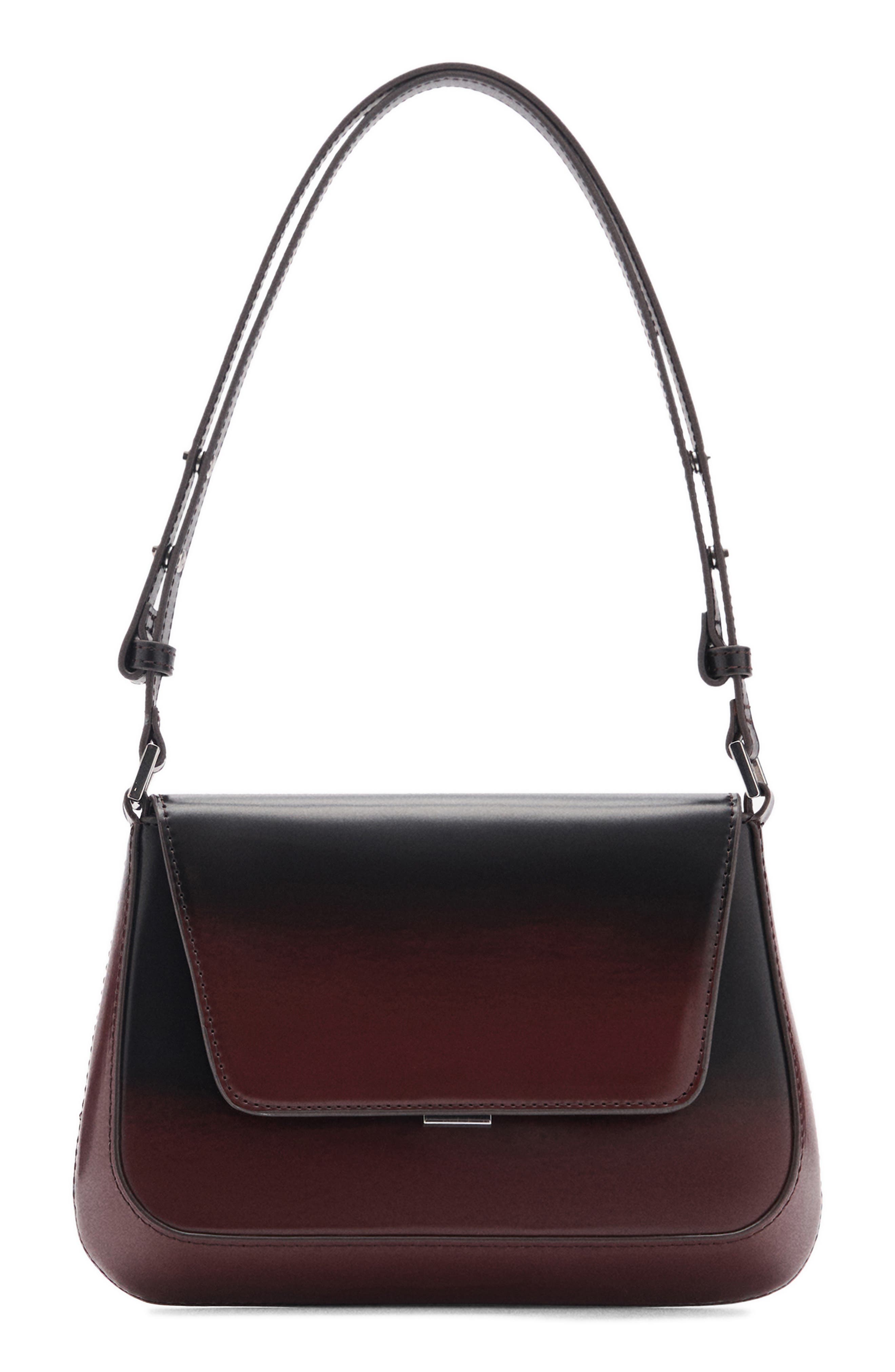 MANGO Gradient Flap Faux Leather Shoulder Bag, Main, color, 