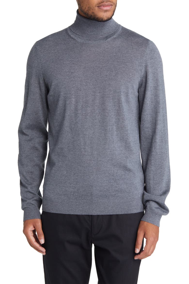 Musso Wool Turtleneck, Main, color, MED GY