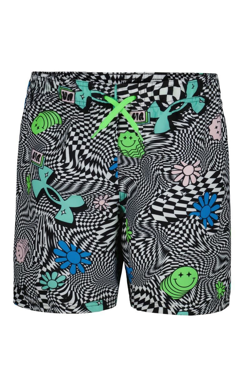 Kids' Warp Party Volley Swim Trunks, Main, color, PRISM GREEN