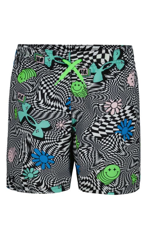 Kids' Warp Party Volley Swim Trunks