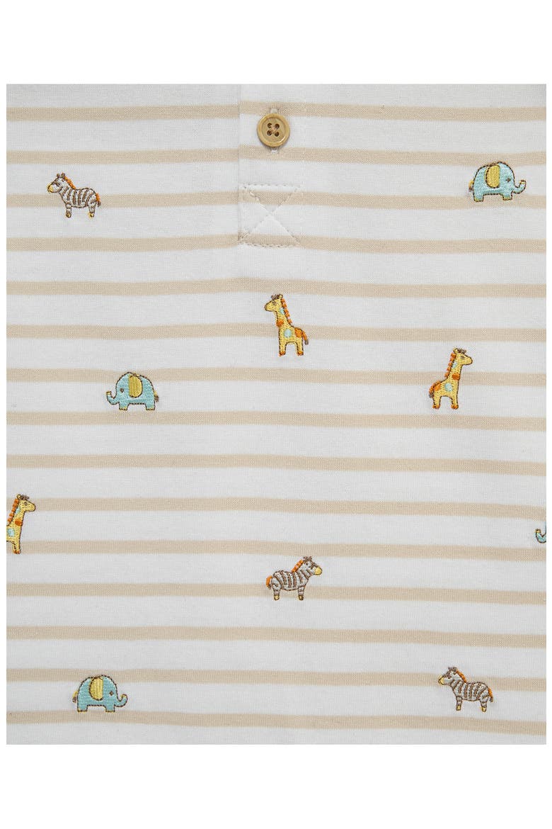 Embroidered Cotton Romper & Hat Set, Alternate, color, BEING MULTI