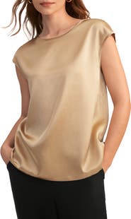 Lilysilk Women's Basic Cap Sleeves Silk Tee