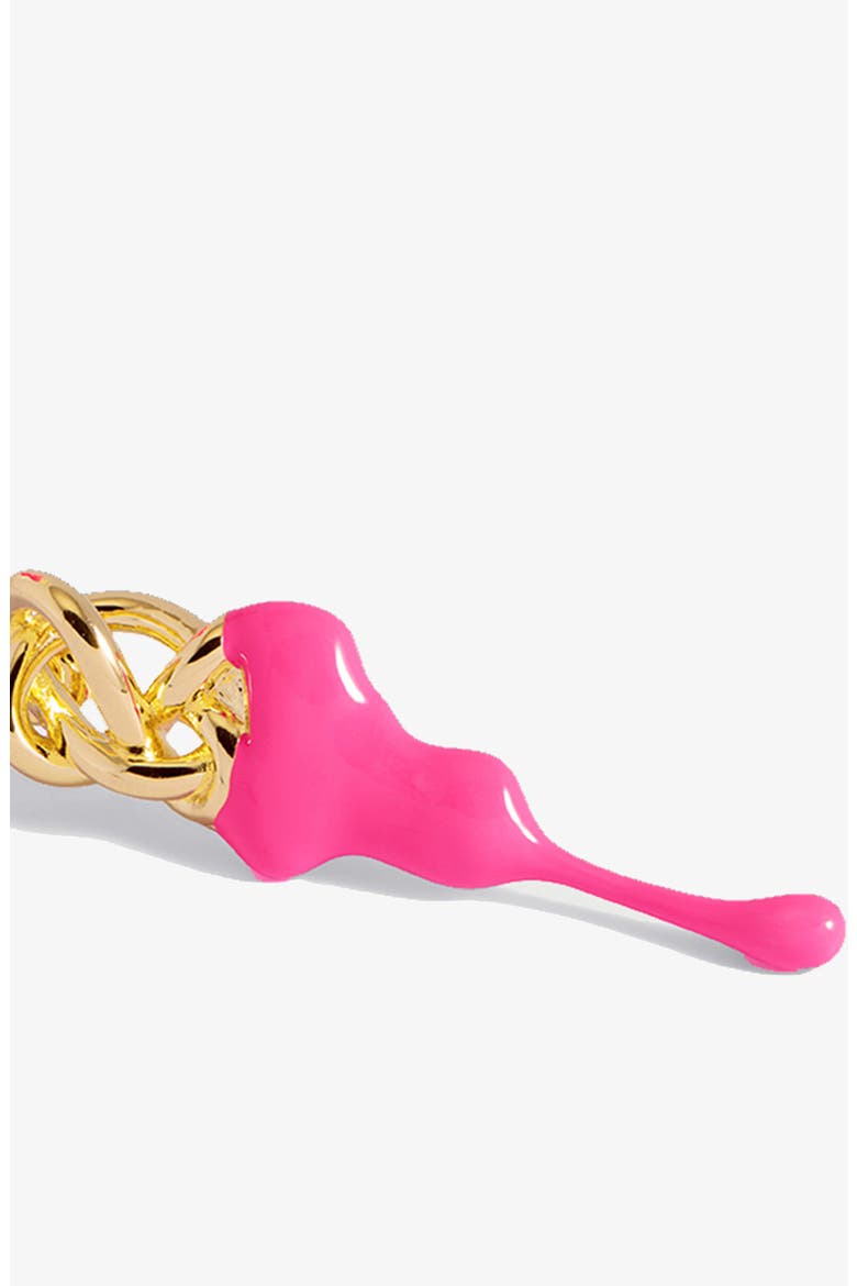 Kalno Maxi  Stud Earrings in Gold and Pink, Alternate, color, Gold / Pink Enamel