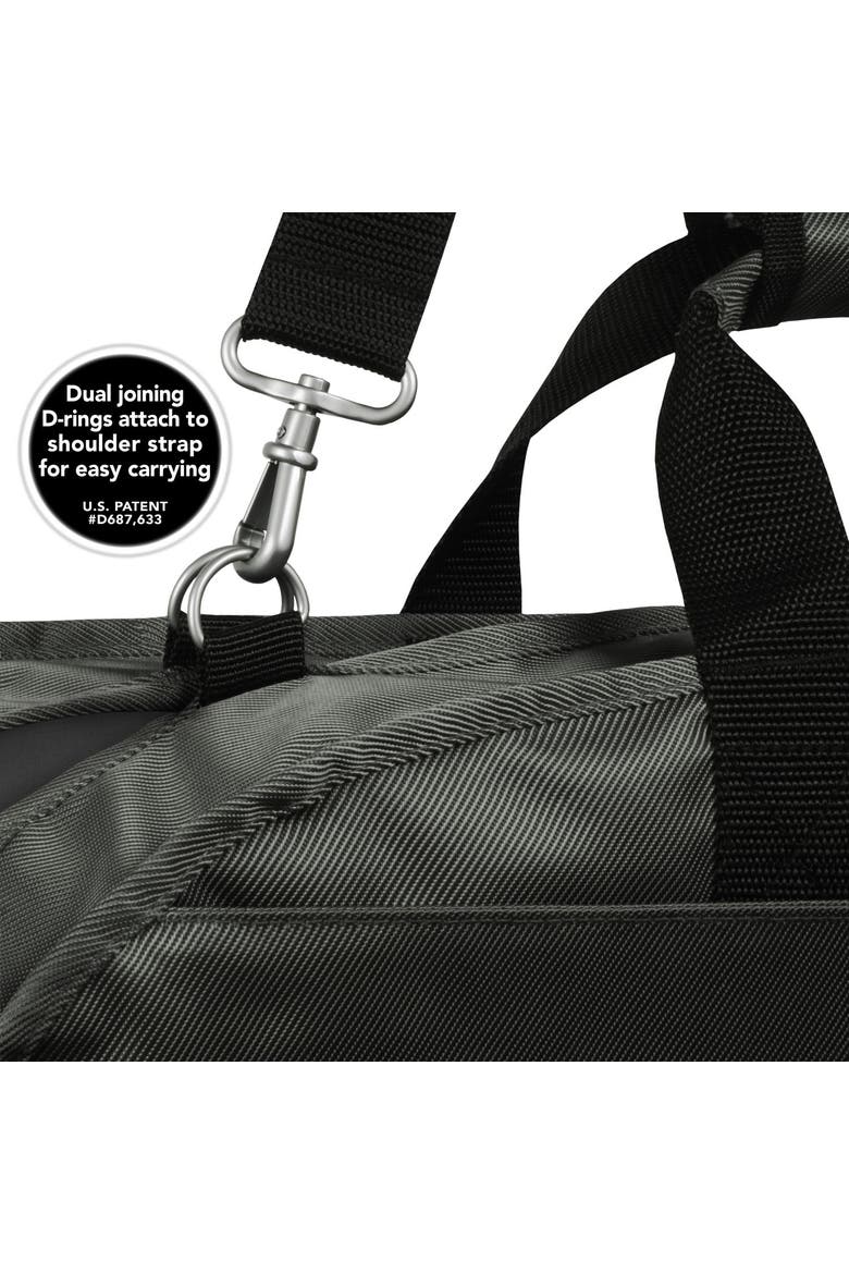 42" Premium Travel Garment Bag with shoulder strap and two large pockets, Alternate, color, Grey
