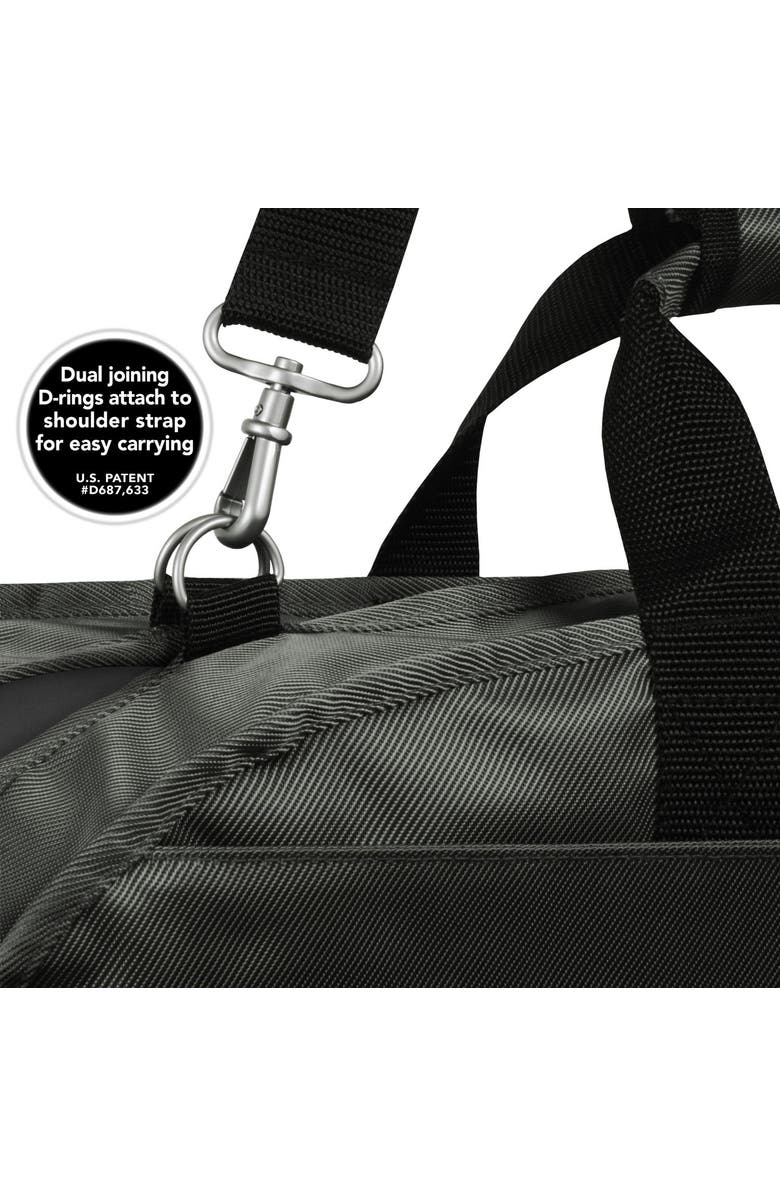 Wallybags 42" Premium Travel Garment Bag With Shoulder Strap, Red, Alternate, color, Grey