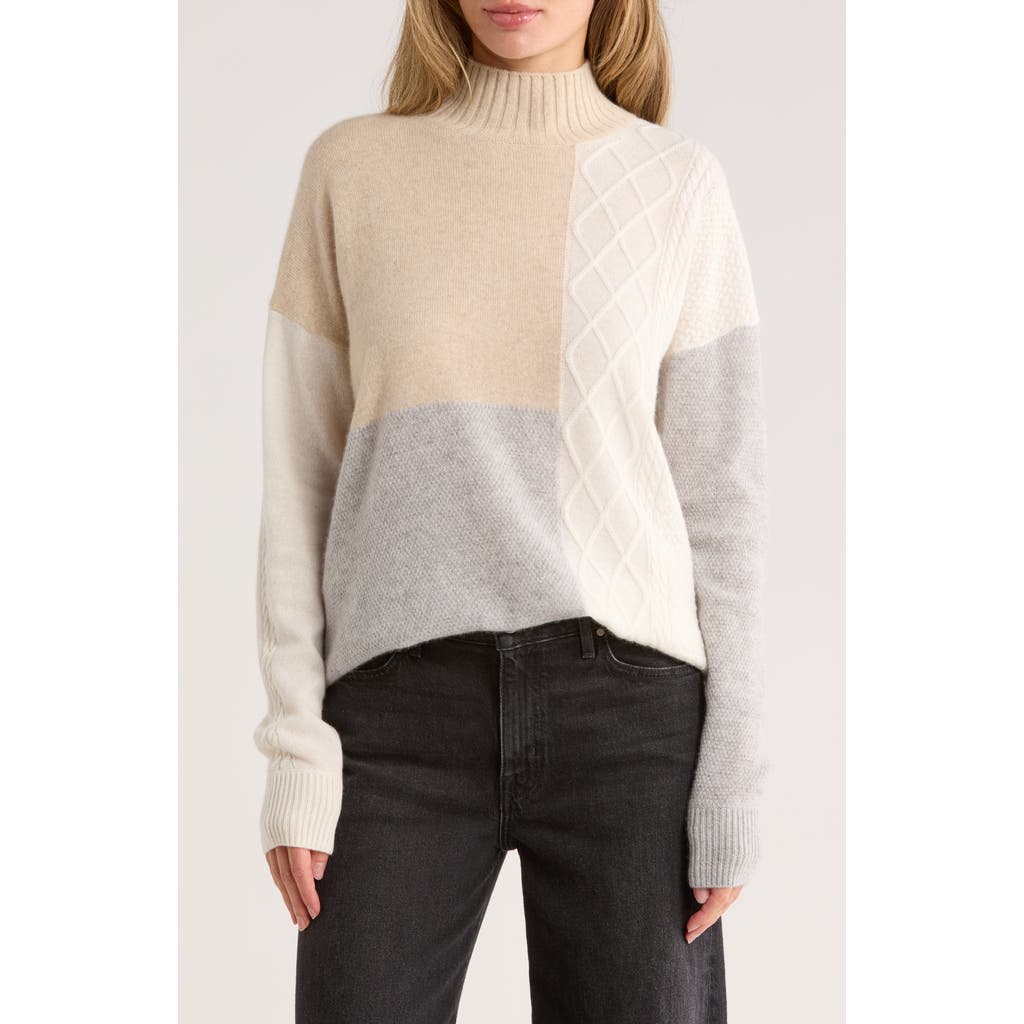 Vineyard Vines Cashmere Mock Neck Sweater In Brown