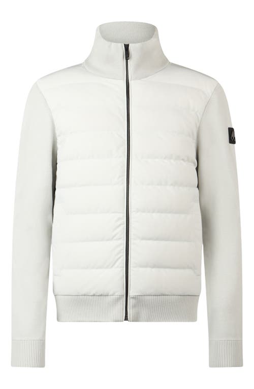 Moose Knuckles Kamet Hybrid Mixed Media Down Jacket In Stone