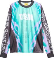 DIET STARTS MONDAY Flame Logo Detail Long Sleeve Top