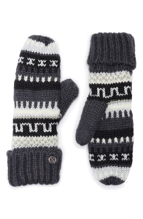Fair Isle Knit Mittens