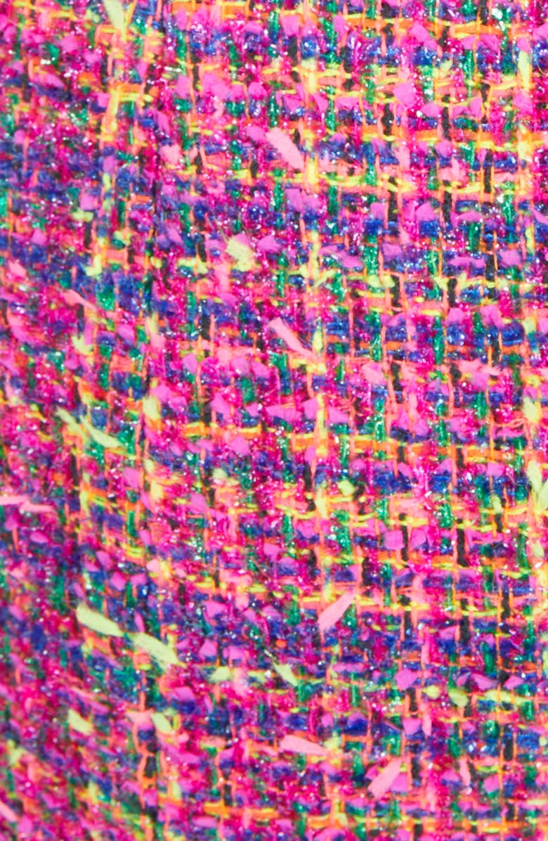 Balmain Double Breasted Tweed Minidress, Alternate, color,