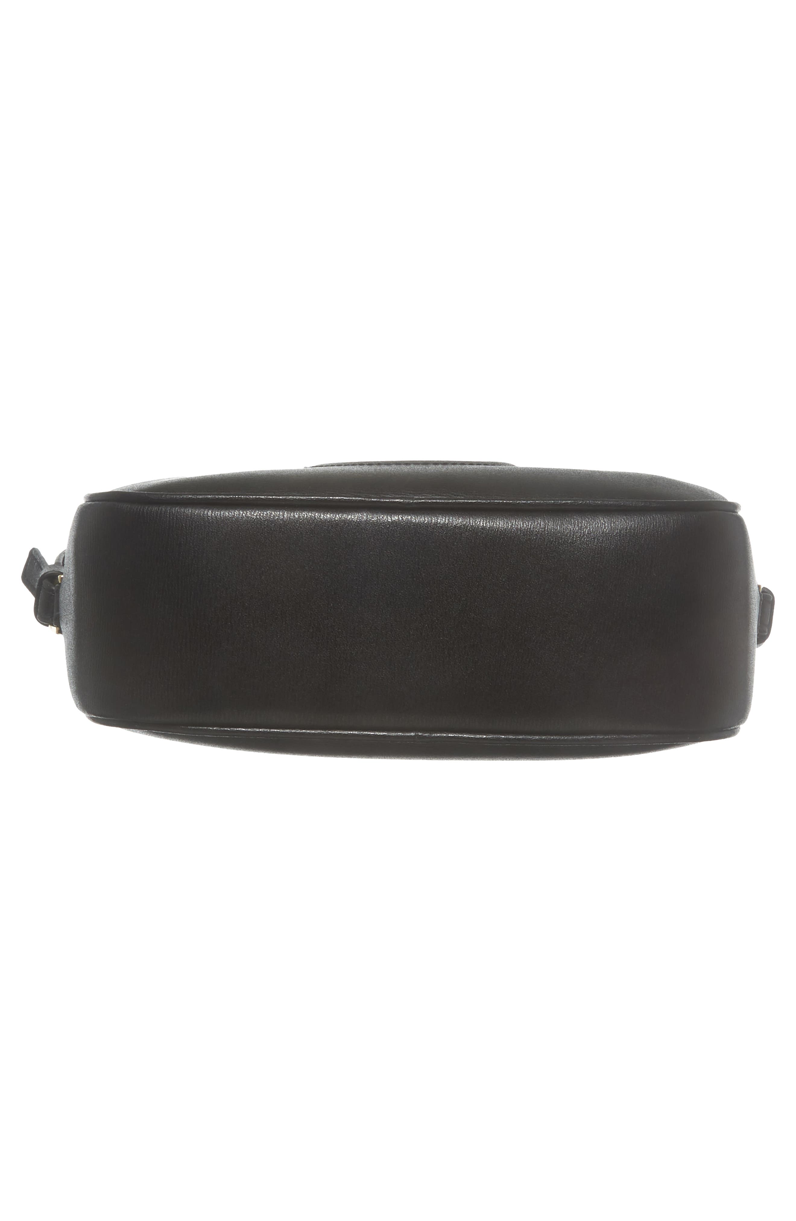Salvatore Ferragamo Gancio Leather Camera Bag, Alternate, color, NERO