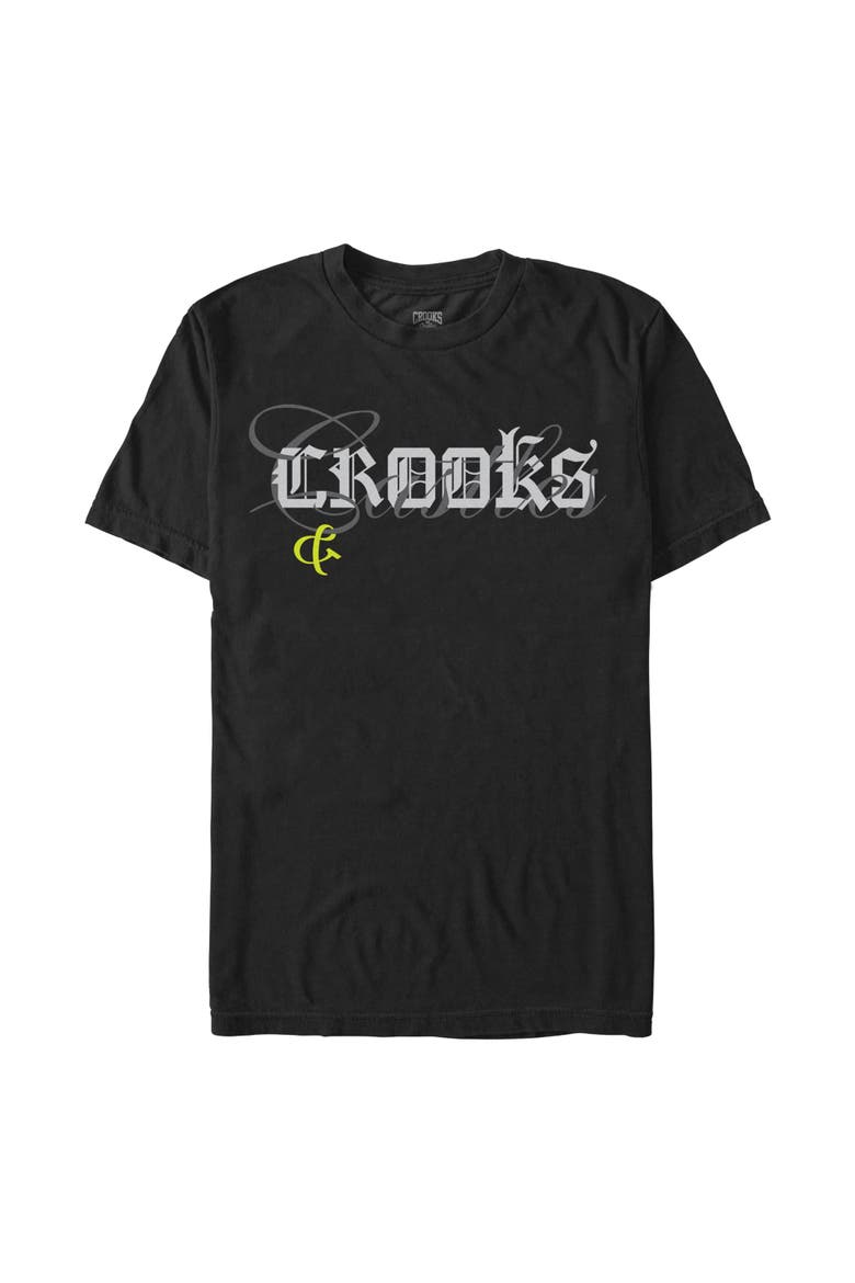 Men's Crooks & Castles Overlay Dark Logo  Graphic T-Shirt, Main, color, Black