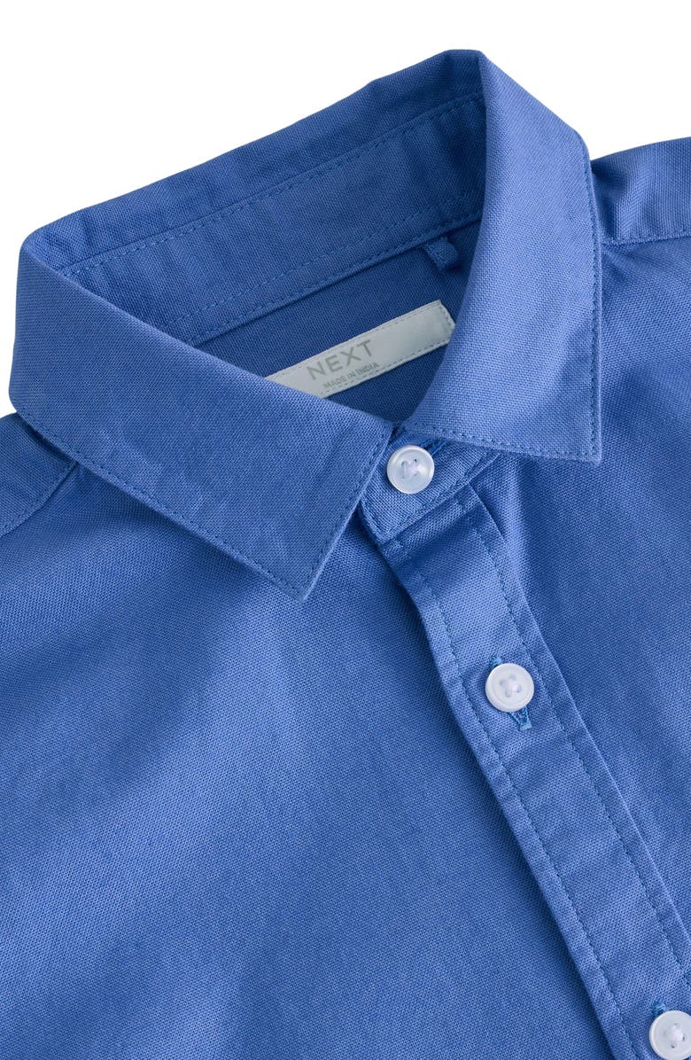 NEXT Kids' Cotton Oxford Button-Up Shirt, Alternate, color, Blue