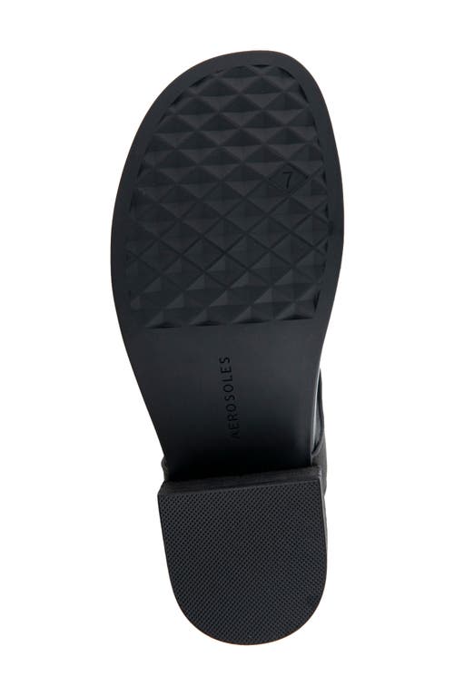 Aerosoles California T-strap Sandal In Black Leather