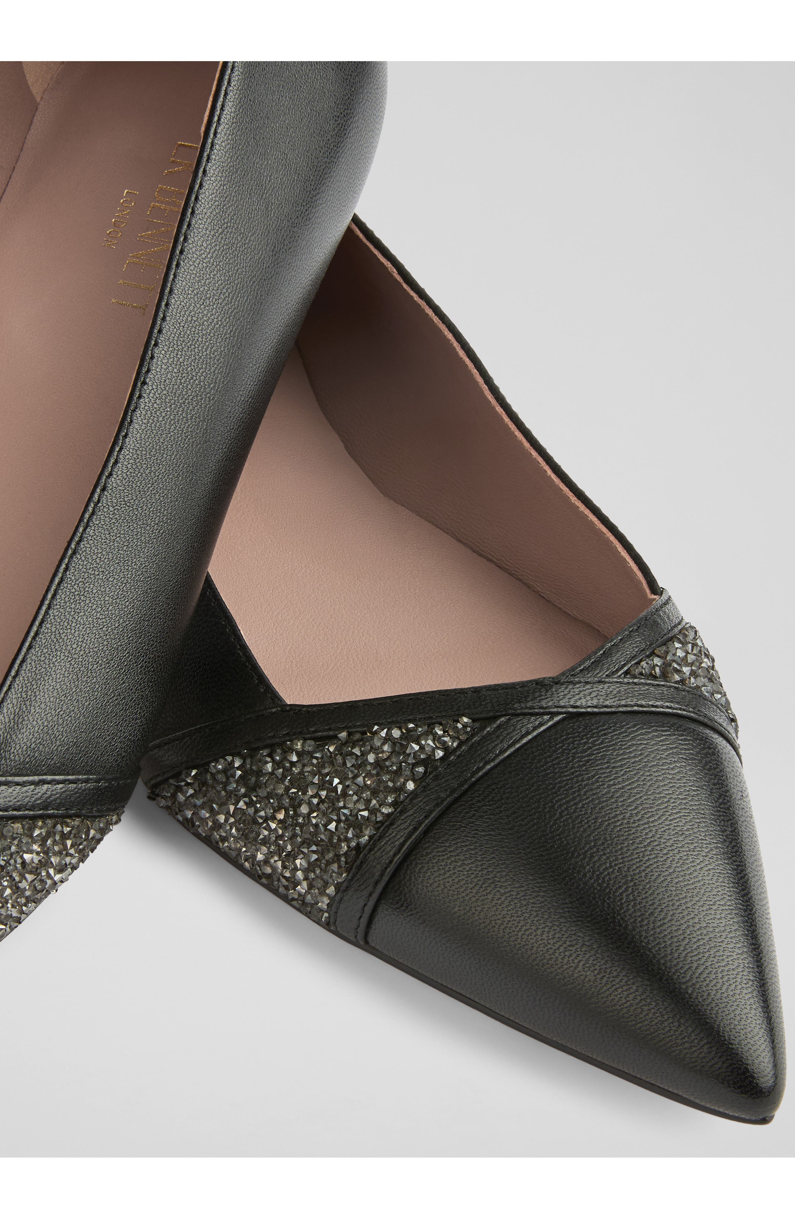 LK Bennett Diane Crystal Pointed Toe Flat, Alternate, color, 