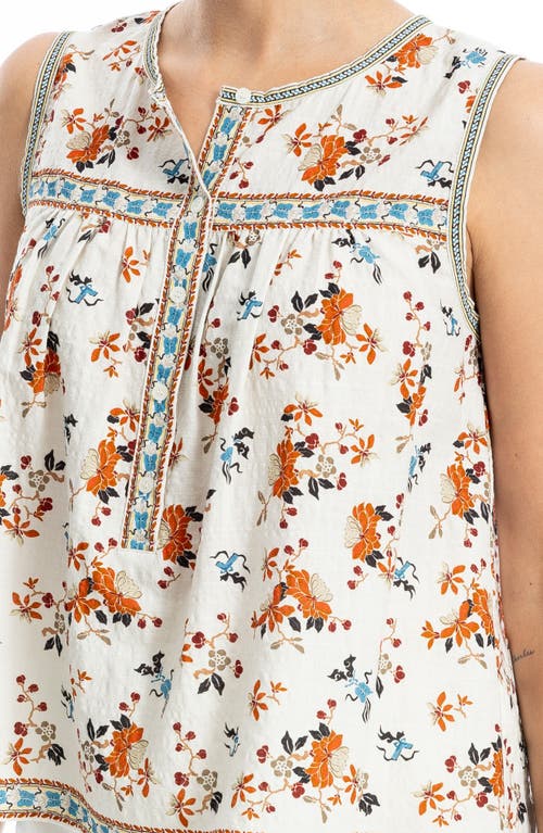 Max Studio Patterned Cotton Blend Tank