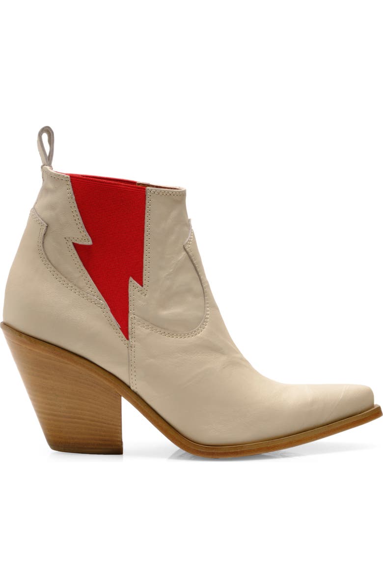 Free People Flash Western Chelsea Boot, Alternate, color, Bone