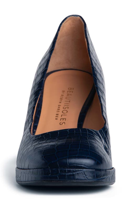 Beautiisoles Cristina Platform Pump In Navy