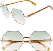 Longchamp Le Pliage 57mm Gradient Octagonal Sunglasses