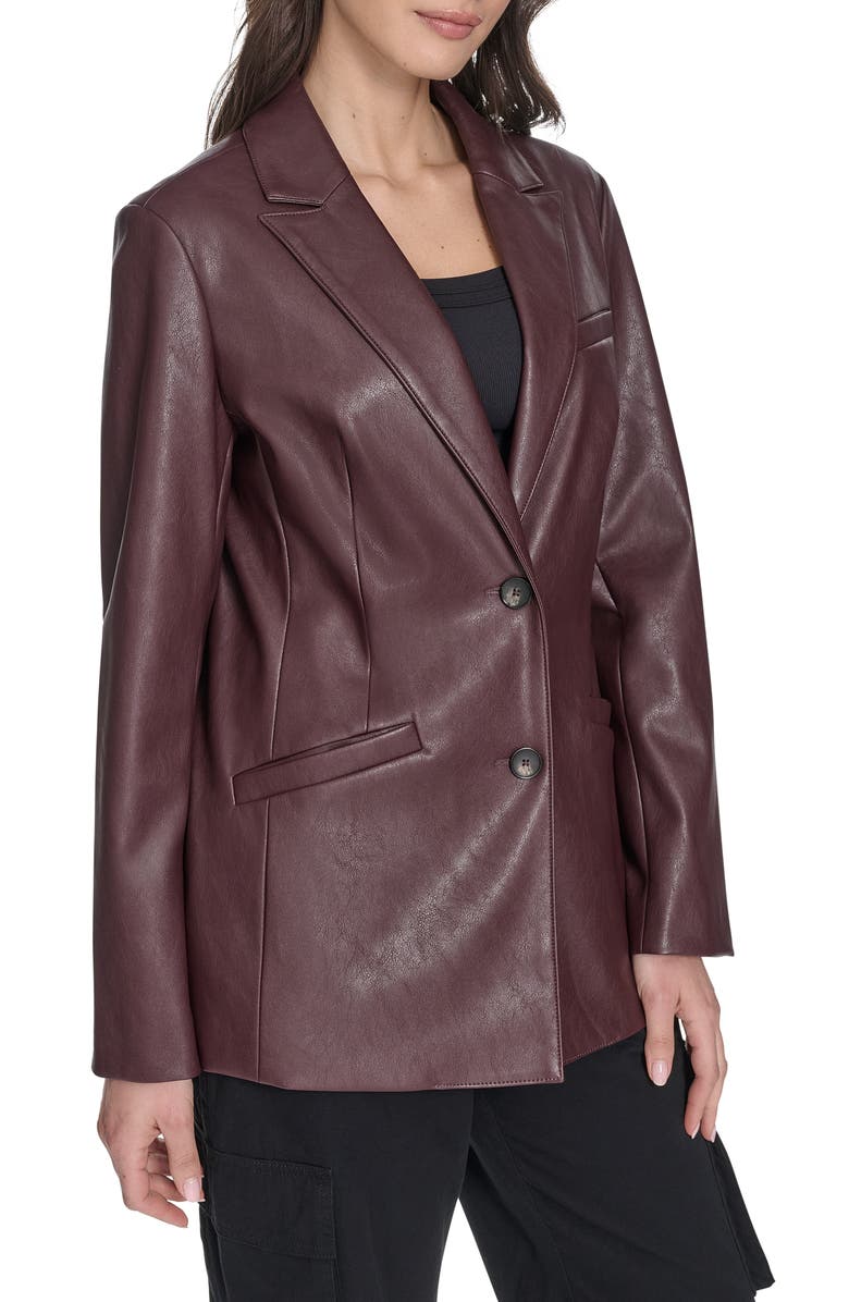 Levi's Faux Leather Blazer, Alternate, color, Oxblood