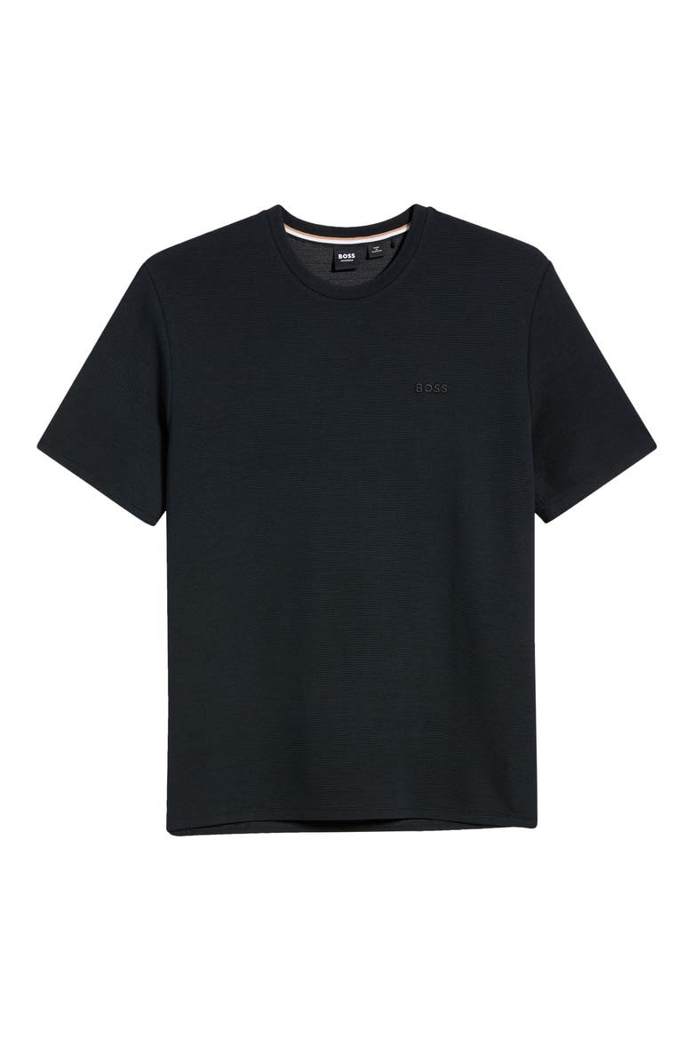 Rib Lounge T-Shirt, Alternate, color, BLACK