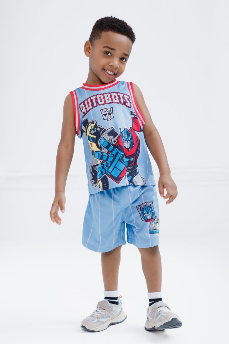 Athletic Tank Top & Shorts Set, Alternate, color, Blue