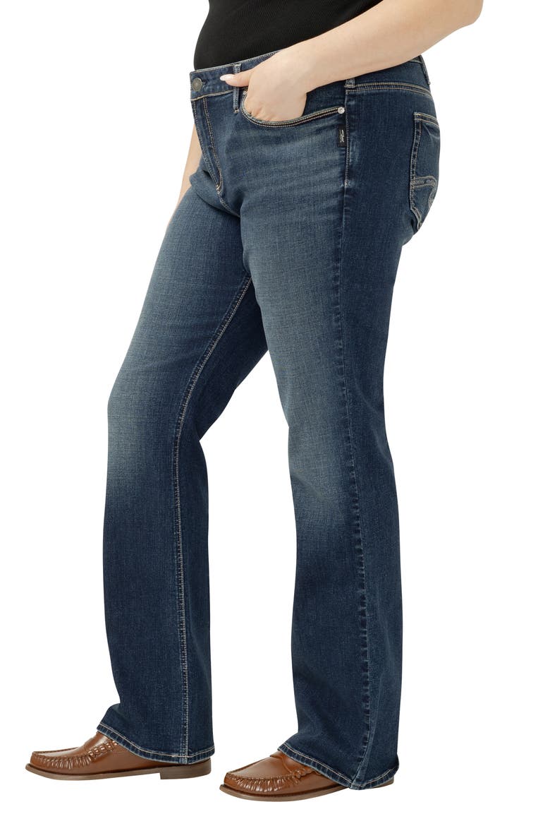 Elyse Curvy Mid Rise Bootcut Jeans, Alternate, color, HARLOW