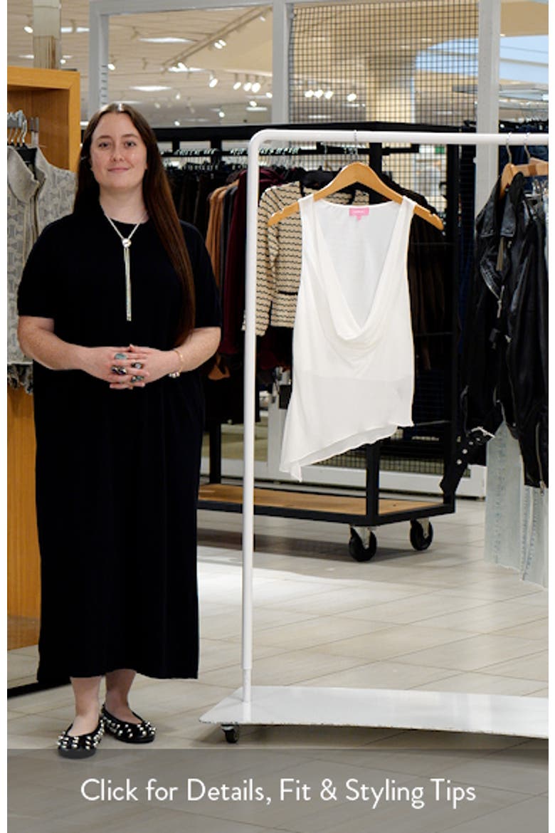 Denise Sleeveless Asymmetric Cowl Neck Top video