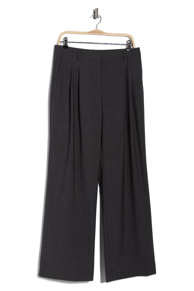 Sulli Stretch Cotton & Wool Pants, Main, color, DARK CHARCOAL