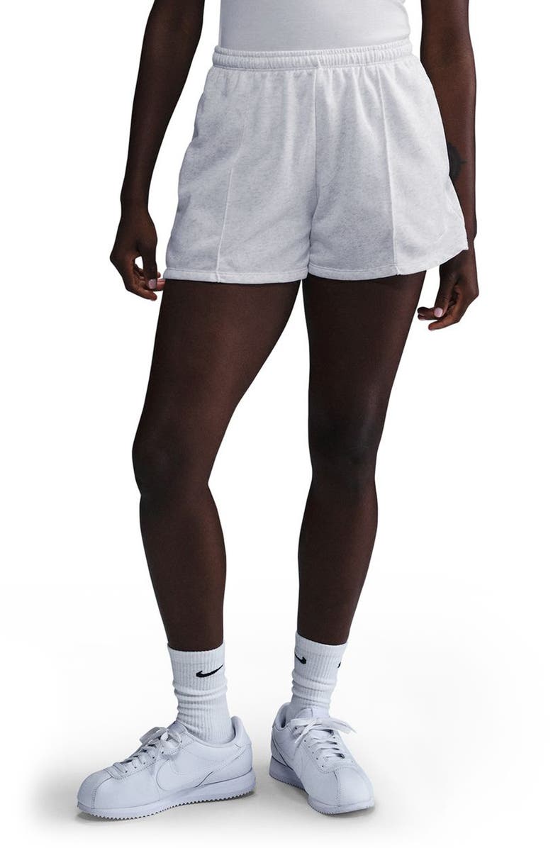 Nike Chill High Waist French Terry Shorts, Main, color, 051 051 B Hthr/Ltowbr