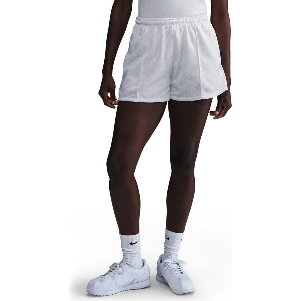 Nike Chill High Waist French Terry Shorts In White
