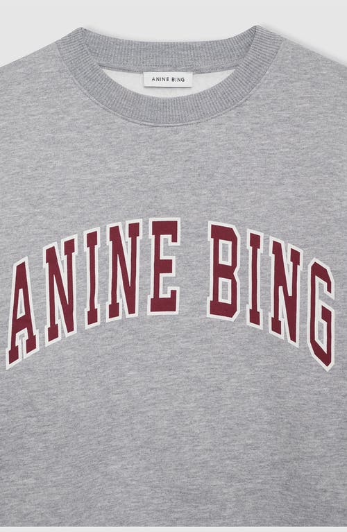 Anine Bing Spencer Sweatshirt In Medium Heather Grey In Gray