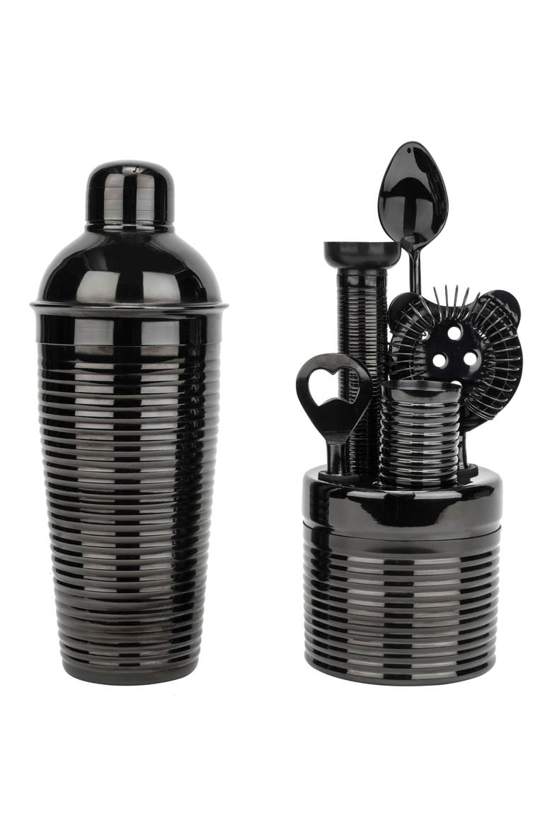7-Piece Cocktail Bar Set, Alternate, color, BLACK