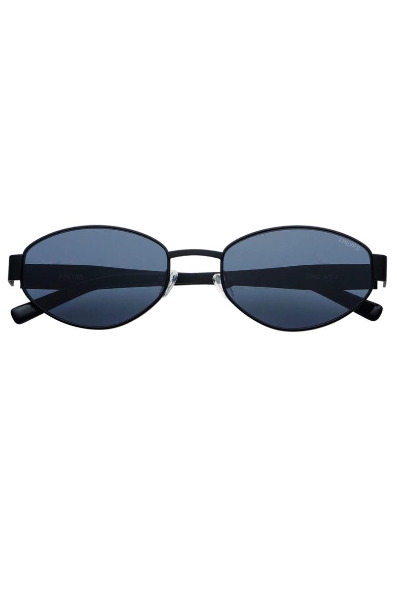 FREYRS Eyewear Soho Oval Sunglasses, Main, color, Black