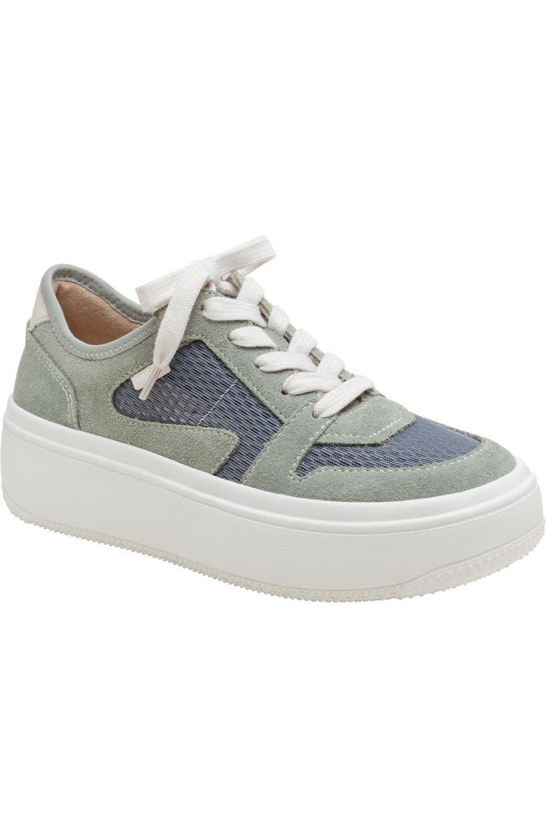 Linea Paolo Gains Platform Sneaker, Main, color, Pale Green/ Dk Gris/ Ivory