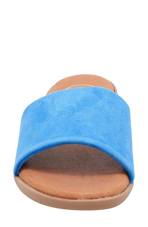 Andre Assous Paloma Woven Slide Sandal In Blue