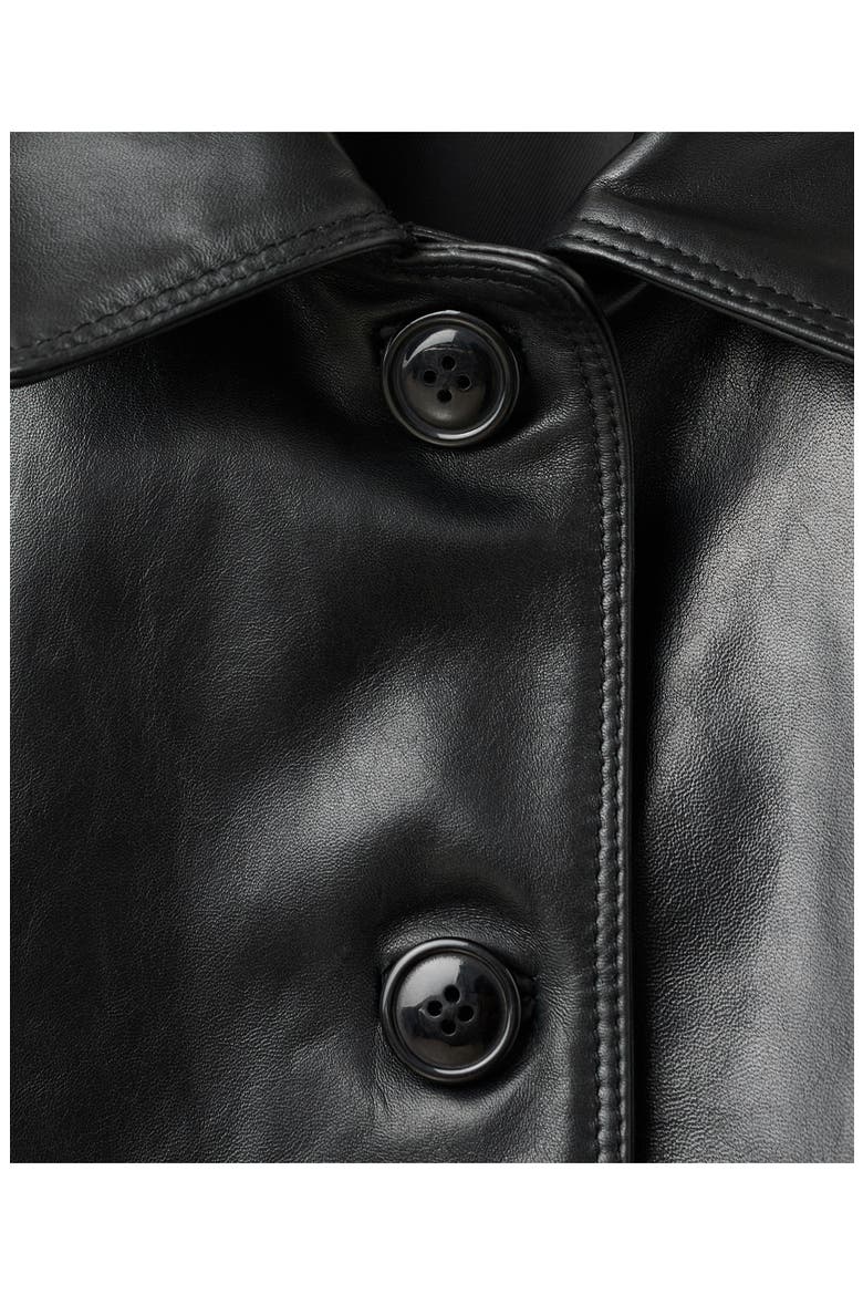 Selection Leather Bomber Jacket, Alternate, color, BLACK